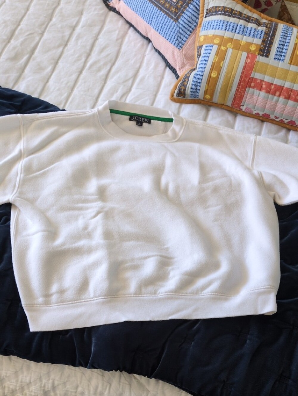 J. Crew White Crewneck Sweatshirt, Small - Picture 7 of 15